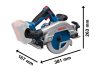 BOSCH 06016C1000 GKS 18V-57-2 GX Professional Akkus körfűrész  (akku és töltő nélkül) kartondobozban