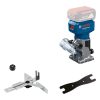 BOSCH 06016C6020 GLF 18V-8 Professional Akkus élmaró (porelszívó, 35/45 mm, élvezető, 45 mm, szerelőkulcs, 13/17 mm, befogópatron-készlet, 6 mm, befogópatron-készlet, 8 mm) kartondobozban