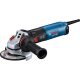 BOSCH 06017D0200 GWS 17-125 Sarokcsiszoló vibrációcsökkentett kiegészítő fogantyúval, védőburkolattal, rögzíthető fém védőburkolattal vágáshoz, porszűrővel, kétlyukú csavarkulccsal, hátsó karimával, rögzítőanyával kartondobozban