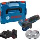 BOSCH 06019F200B GWS 12V-76 Akkus sarokcsiszoló (2x3,0Ah) L-Boxx-ban