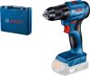 BOSCH 06019K3000 GSR 185-LI Akkus fúrócsavarozó 2x GBA 18V 2.0 Ah akkuval, GAL 18V-20 töltővel szerszámkofferben