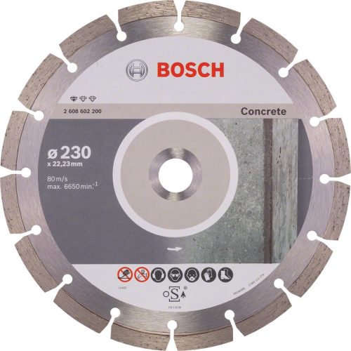 BOSCH 2608602200 Standard for Concrete gyémánt vágótárcsa 230 x 22,23 x 2,3 x 10 mm