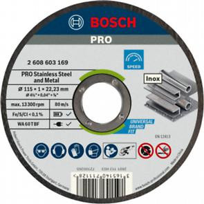 BOSCH 2608603169 A 24 P BF, Rapido egyenes WA 60 T BF, PRO Stainless Steel and Metal, vékony vágótárcsa kis sarokcsiszolóhoz, 115 mm, 22,23 mm, 1,0 mm