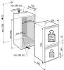 LIEBHERR ICBbi 5122 Beépíthető kombinált alulfagyasztós hűtőszekrény | BioFresh | SmartFrost | DuoCooling | 201/54 l |177 cm magas | 55,9 cm széles | Fehér