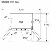 BOSCH KFN96APEA Serie|4 Szabadonálló többajtós alulfagyasztós hűtőkészülék | NoFrost | 405/200 l | 183 cm magas | 91 cm széles | Szálcsiszolt acél