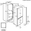 Electrolux LNS9TE19S Beépíthető kombinált alulfagyasztós hűtőszekrény | NoFrost | TwinTech | CustomFlex | 213/60 l | 188 cm magas | 54.8 cm széles