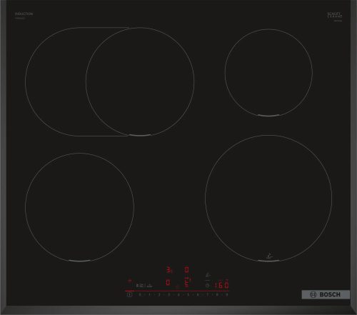 BOSCH PIF651HC1E Serie|6 Beépíthető indukciós főzőlap | DirectSelect | PowerBoost | PerfectFry | 60 cm | Fekete