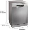 BOSCH SMS4ECI26E Serie|4 Szabadonálló mosogatógép | 14 teríték | VarioDrawer | VarioFlex | EfficientDry| Nemesacél | WIFI | 60 cm