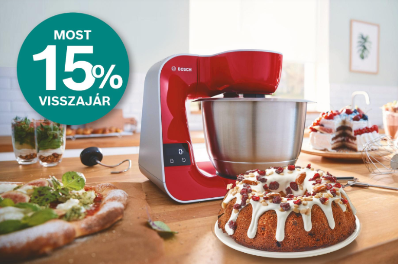 15% Visszajár a Bosch MUM Konyhai Robotgépekre